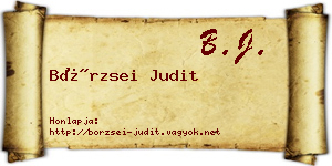 Börzsei Judit névjegykártya