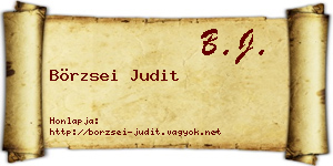 Börzsei Judit névjegykártya
